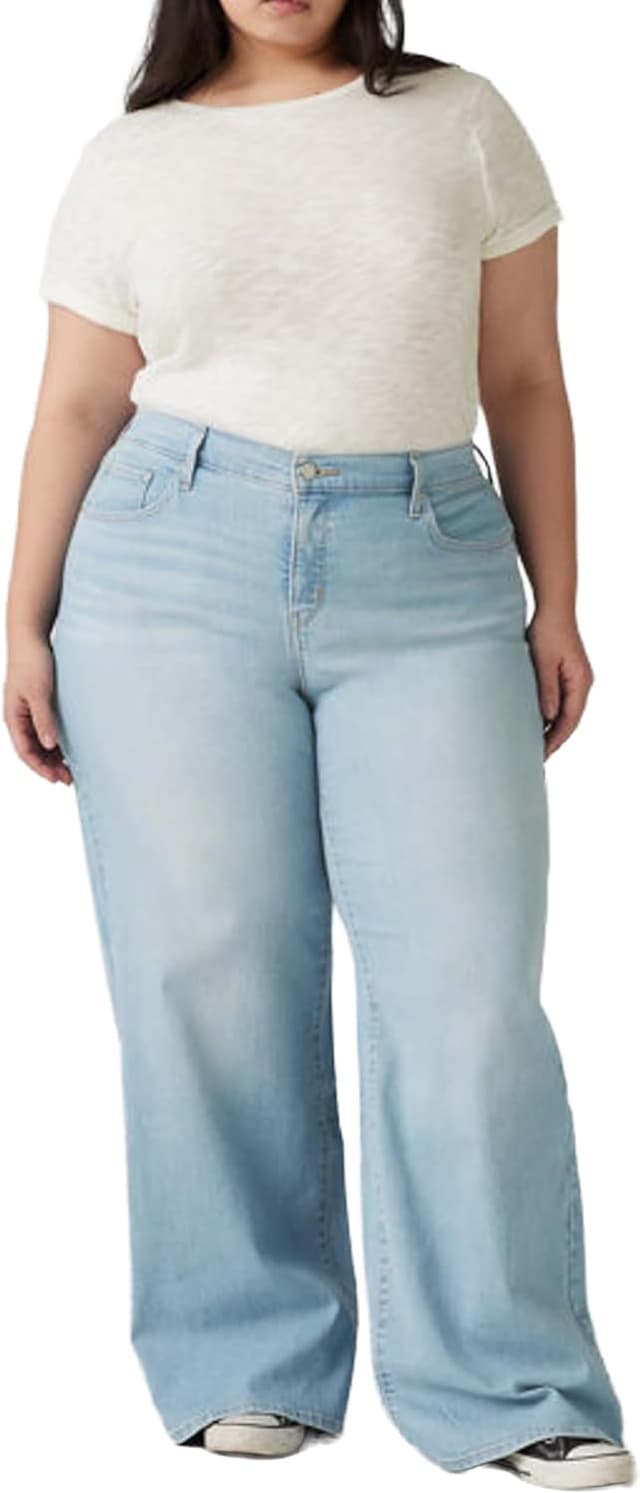 Detalle de Levi’s Women’s PL 318 Shaping Wide Leg Jeans