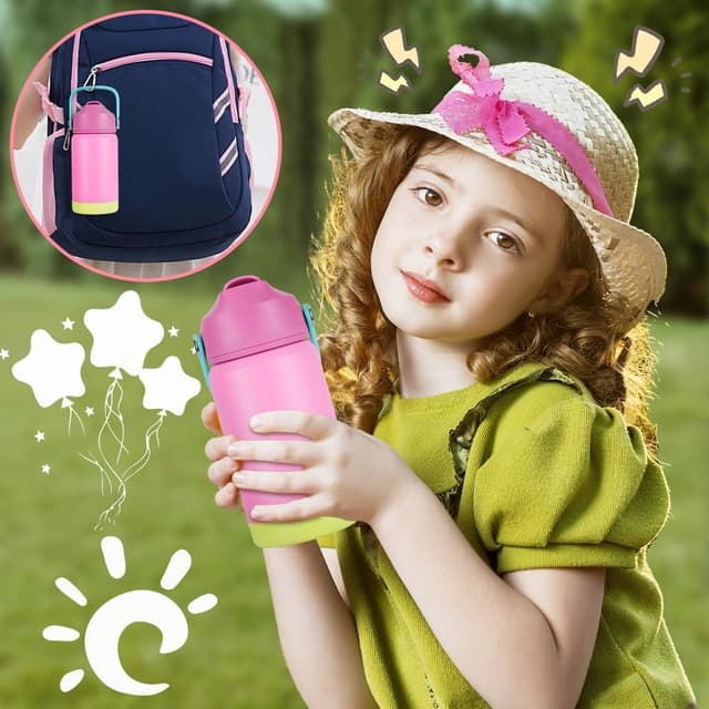 Thumbnail 6 de AMFUN Borraccia Bambini Acciaio Inox 350 ml per scuola e asilo 🚰