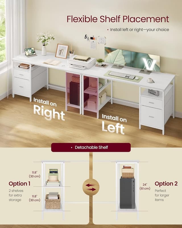 Thumbnail 4 de VASAGLE LWD104WF01 140x60cm work desk