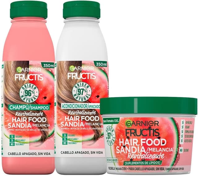 Thumbnail 6 de Garnier Fructis Hair Food Sandía 📦 Pack Champú, Acondicionador y Mascarilla