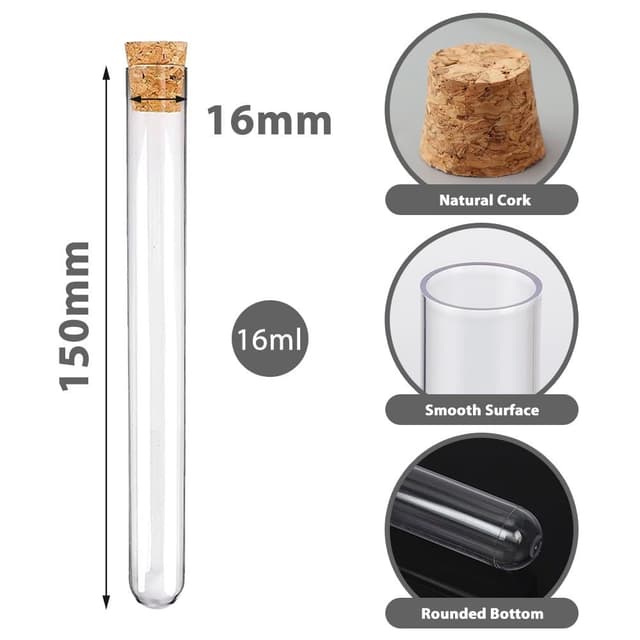 Thumbnail 1 de JIADEXIN Reagenzgläser 15er Set, 16 mm