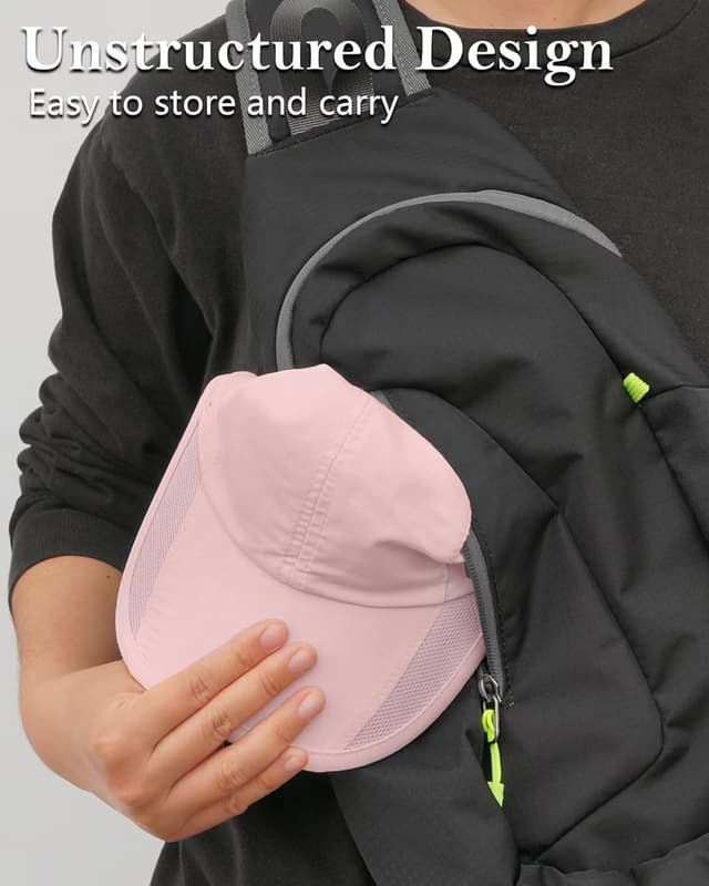 Detalle 2 de GADIEMKENSD Unstructured Quick-Dry Sports Cap – unisex mit UPF 50+ und verstellbarer Passform