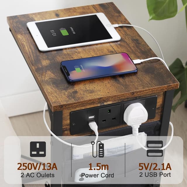 Thumbnail 5 de AMHANCIBLE C-Shaped Side Table with Charger