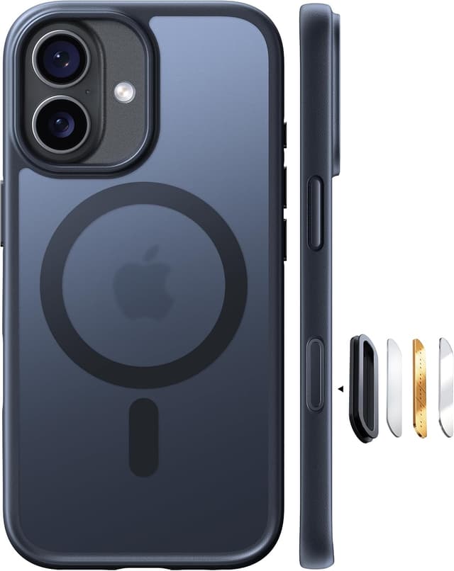 Detalle de TORRAS Magnetic Shockproof for iPhone 17 with Camera Control (MagSafe) — Black