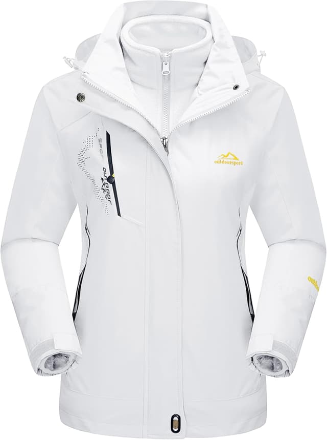 Detalle de MAGCOMSEN Women's 3-in-1 Waterproof Ski Jacket