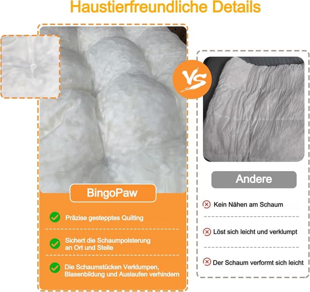 Thumbnail 4 de BingoPaw Hundebett 90x60x10 cm