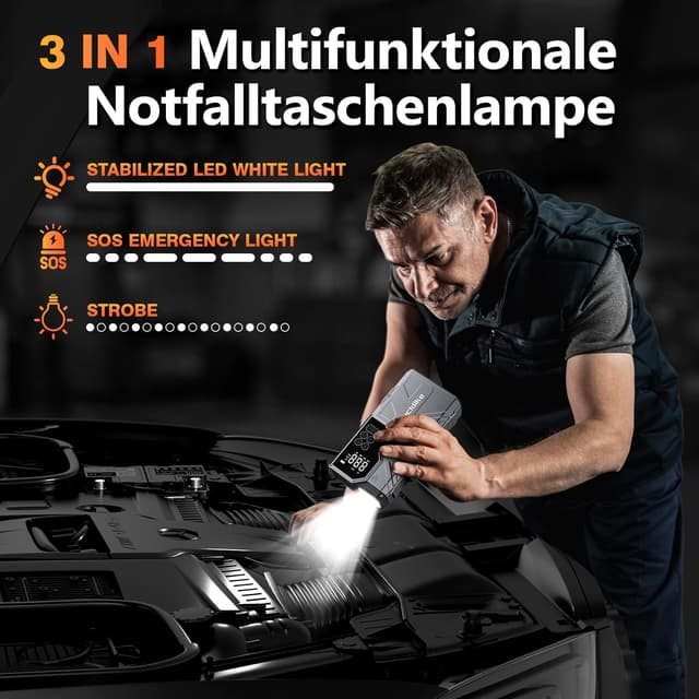 Thumbnail 3 de Lucklike Starthilfe Powerbank 5000A 80,66Wh