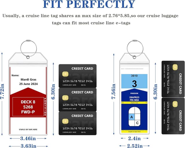 Thumbnail 1 de SEAVILIA 6 Pack Luggage Tags for Cruises