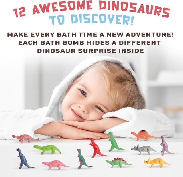 Detalle 2 de Dino Bath Bombs 12 Pack for Kids