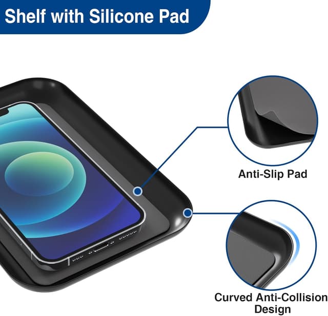 Detalle de Stehender Toilettenpapierhalter mit Edelstahl-Ablage (für 4 Ersatzrollen)