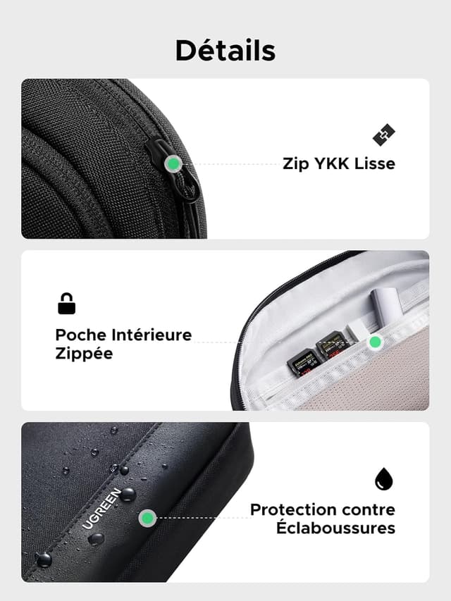 Thumbnail 3 de UGREEN Sac Câble Rangement (S) 22,5 cm