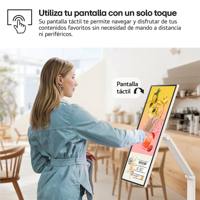 Detalle de LG Smart Monitor Swing de 31,5" (80 cm) 4K UHD táctil con webOS 24 — reacondicionado Grado B