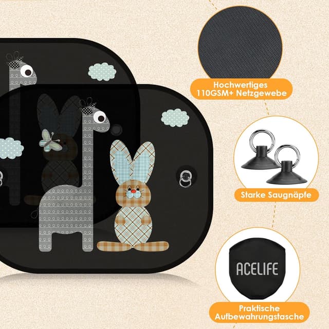 Detalle de Tendine parasole auto bambini 45x35,5 cm