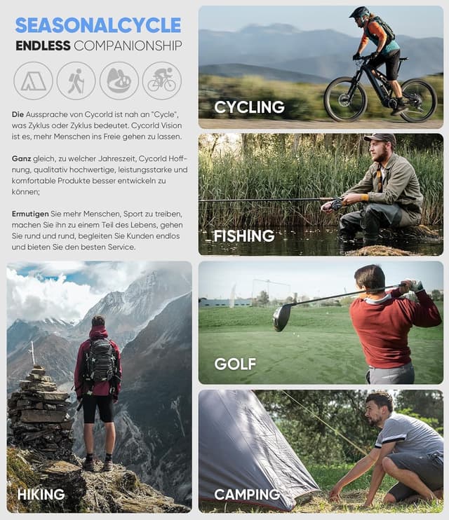 Detalle 2 de Cycorld kurze Herren-Hose für MTB & Wandern – atmungsaktive, schnelltrocknende Bermuda Cargo Shorts