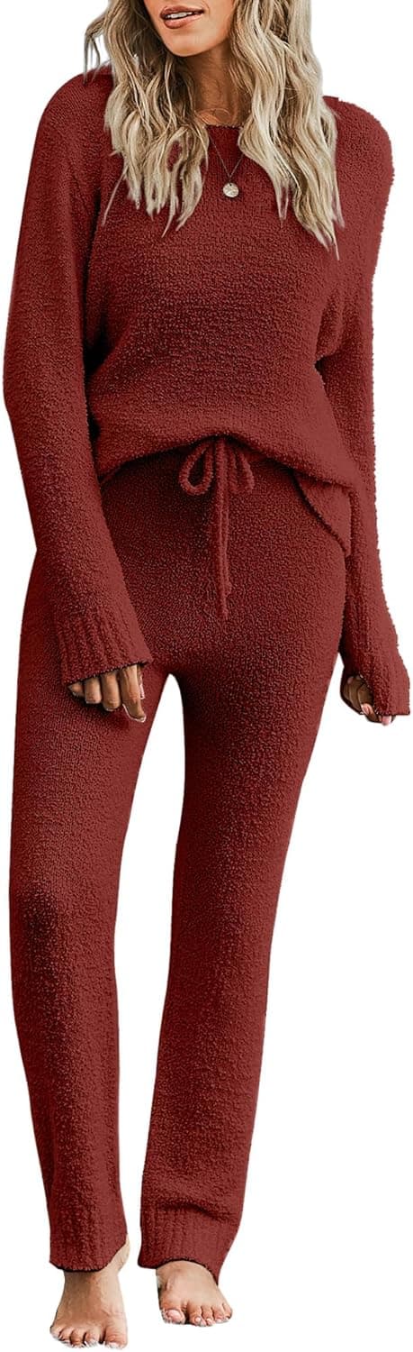 Detalle de luvamia Women's Casual Pajama Set Fuzzy Fleece Loungewear đ