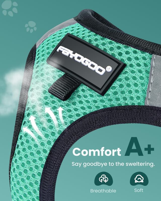 Detalle de FAYOGOO Cat Harness and Lead Set (Escape Proof, Reflective) for Small to Large Cats