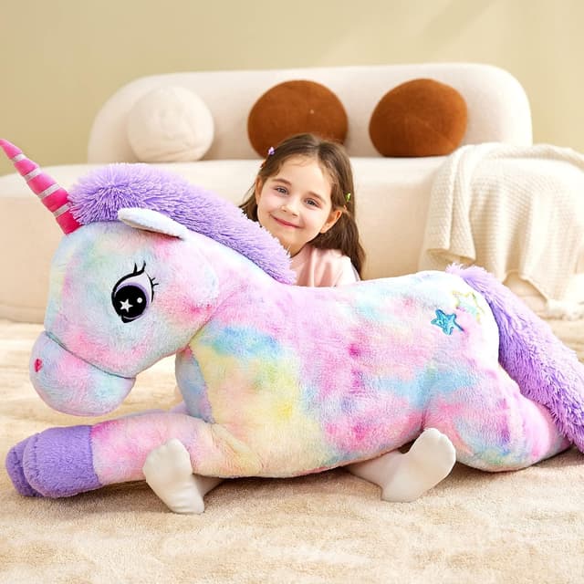 Detalle de Giant Unicorn plush toy 110cm