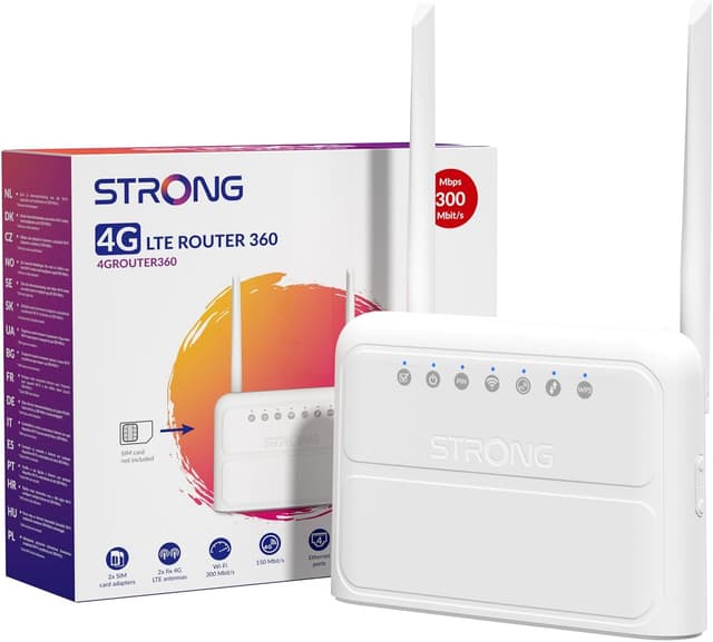 Detalle de STRONG Router WiFi N300 con SIM 4G LTE Cat4 (porte WAN/LAN 100 Mbps) e supporto fino a 32 dispositivi