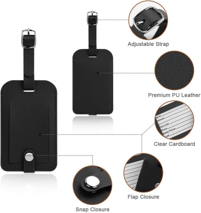 Detalle 2 de Flintronic Étiquettes de Bagage 2 pcs pour Valise et Sac