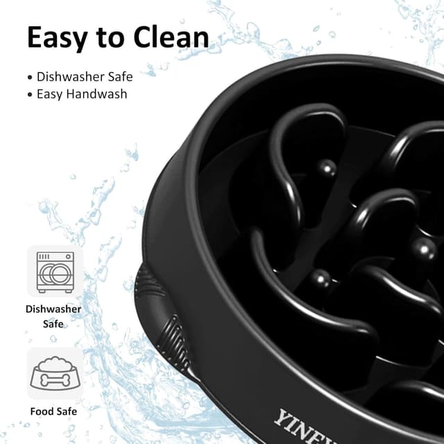 Thumbnail 6 de YINEYA 4 Cups Slow Feeder Dog Bowls (Large Breed) – Anti-Choking Maze Puzzle Feeder, 2-Pack