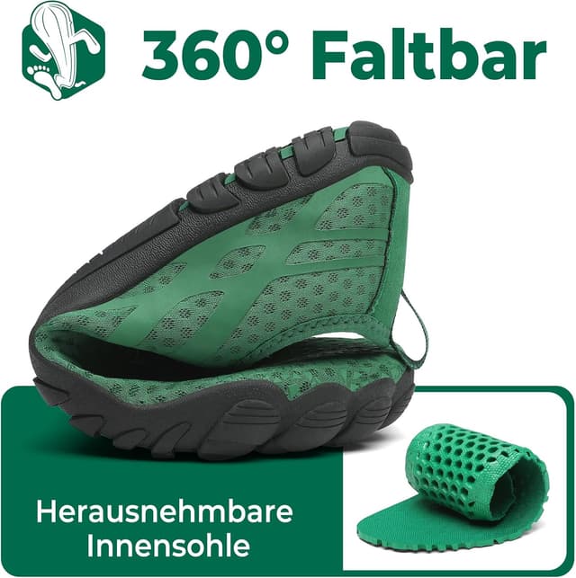 Detalle 2 de SAGUARO Badeschuhe für Damen & Herren (Gr. 36–48) – schnell trocknende Wasserschuhe mit rutschfester Sohle