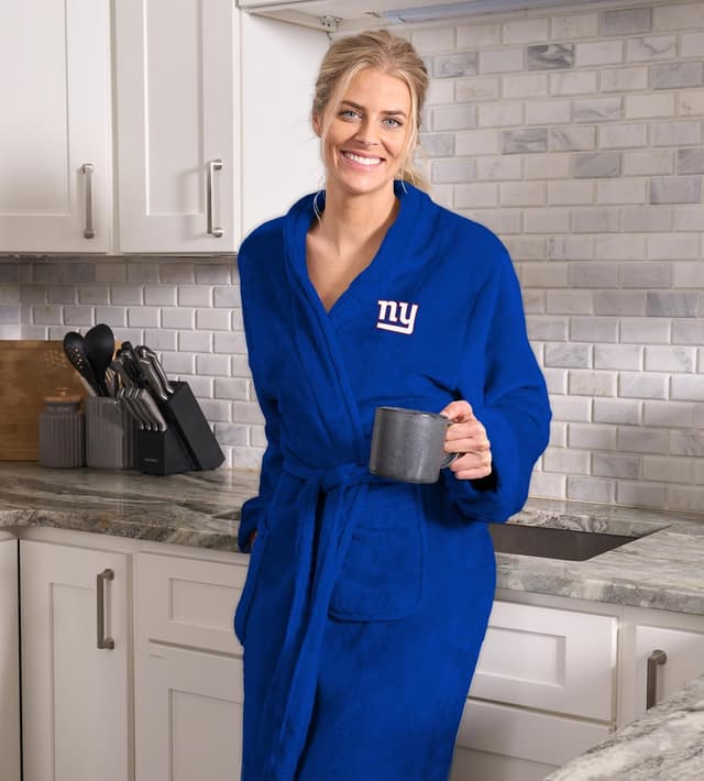 Detalle de Northwest NFL Unisex Silk Touch Bathrobe — New York Giants