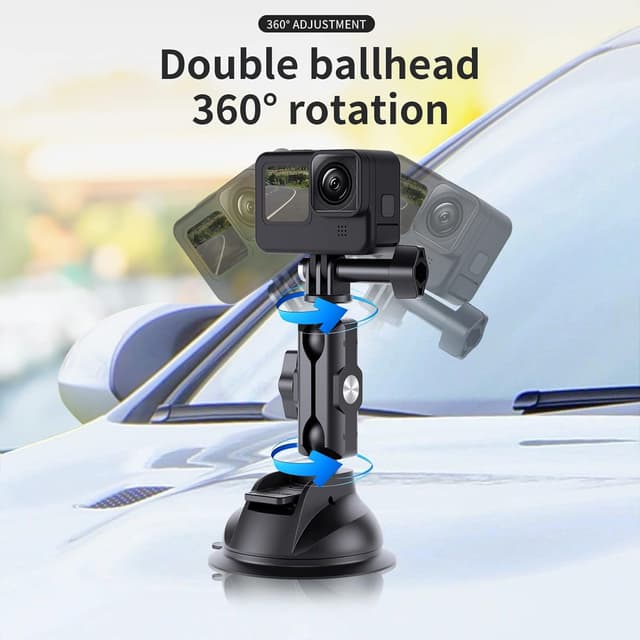 Detalle de TELESIN car mount suction 93 mm 360°