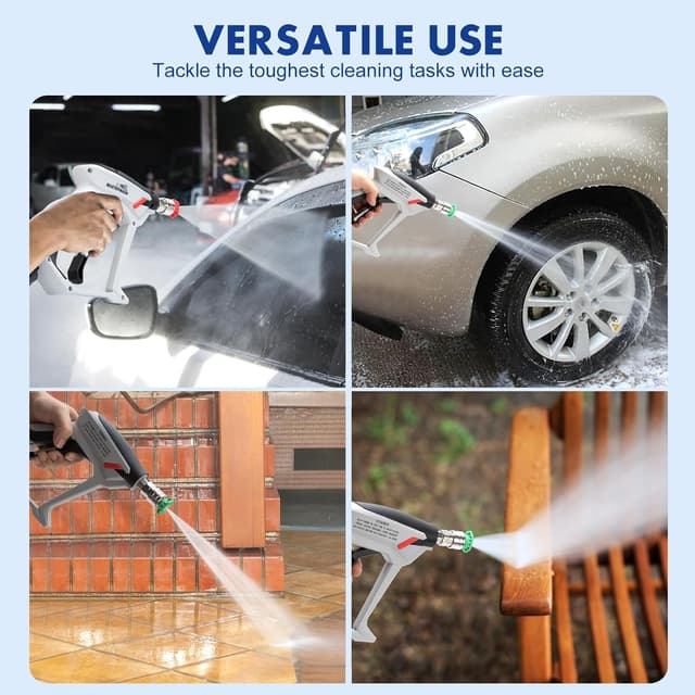 Thumbnail 6 de LKEVREG 4350 PSI high pressure washer gun with 5 nozzle tips and M22 (14mm) connector