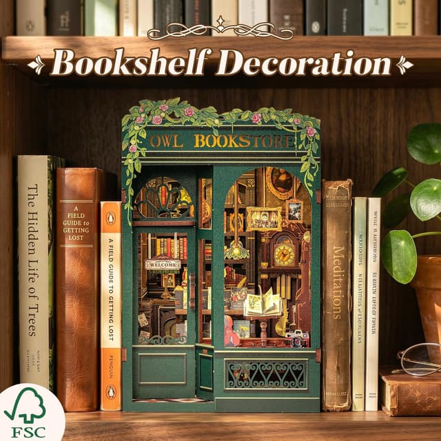 Thumbnail 6 de CUTEBEE Owl Bookstore Book Nook Kit with LED