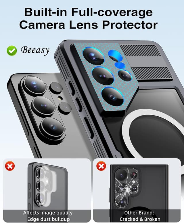 Thumbnail 6 de Beeasy for Samsung Galaxy S26 Ultra waterproof case with MagSafe, built-in screen protector and camera lens cover (IP68, shockproof)