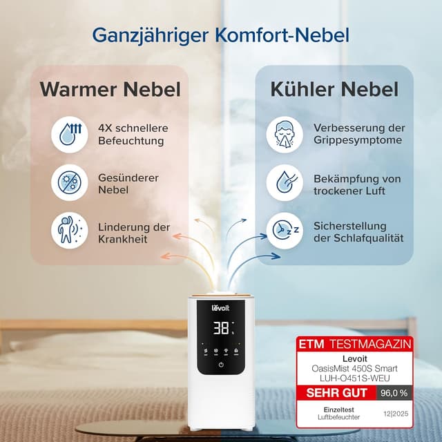 Thumbnail 2 de Levoit Top-Fill Luftbefeuchter Smart Humidifier 4,5 L