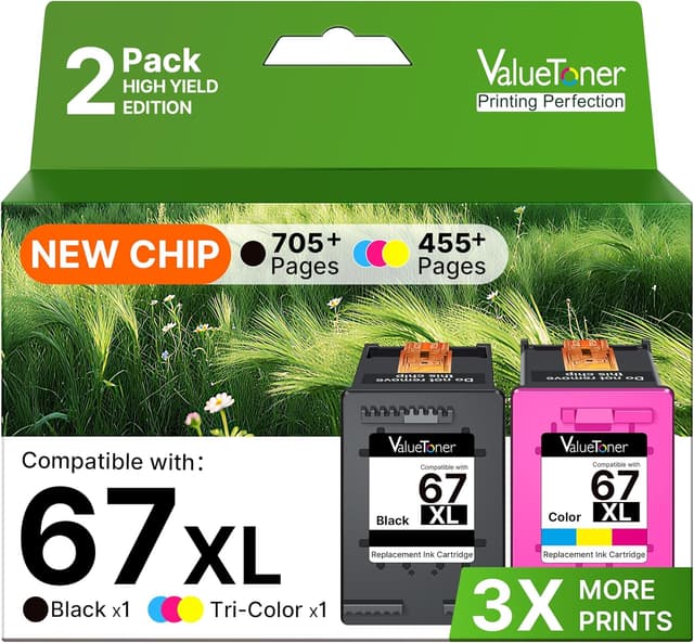 Detalle de HP 67XL ink cartridges 2-Pack ๐จ