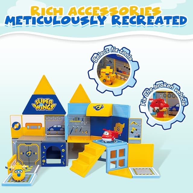 Detalle 2 de Super Wings Blocs de Construction Magnétiques 42 pièces – jouet magnétique éducatif pour 3 à 8 ans (multicolore)