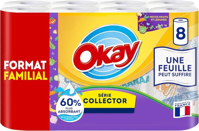 Imagen de OKAY COLLECTOR essuie-tout 8 rouleaux 🧻 en OfertitasTOP