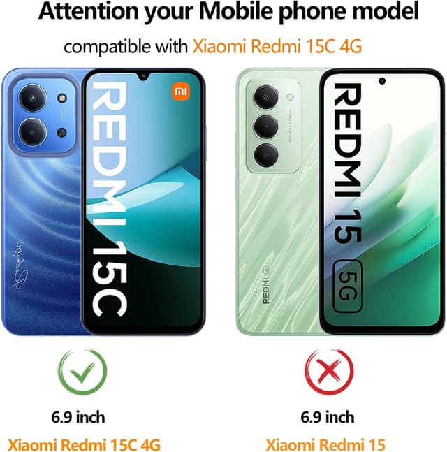 Detalle 2 de Aiziki tempered glass screen protector for Xiaomi Redmi 15C 4G/5G and Poco C85 (2-pack)