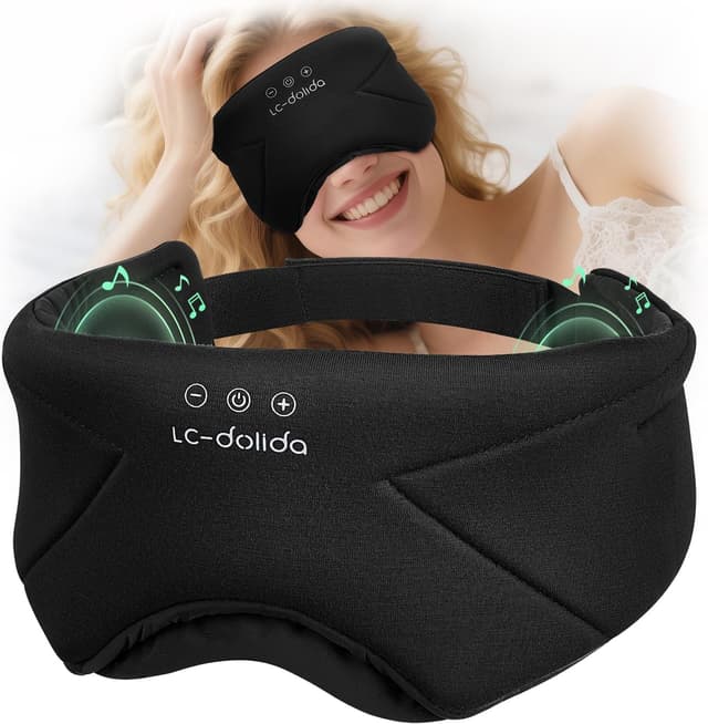 Detalle de LC-dolida Bluetooth Sleep Mask Headphones 100% Blackout 😴