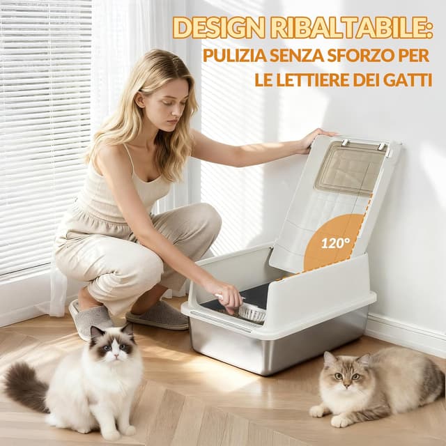 Detalle de Fobyfurny Lettiera in acciaio inox 120°