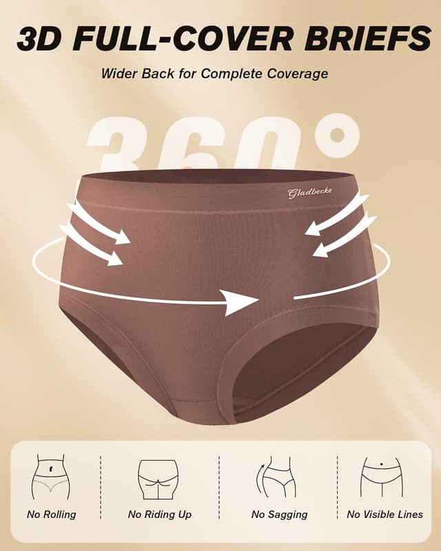 Detalle de Gladbecke mutande in bambù da donna (confezione da 5) morbide e senza etichette