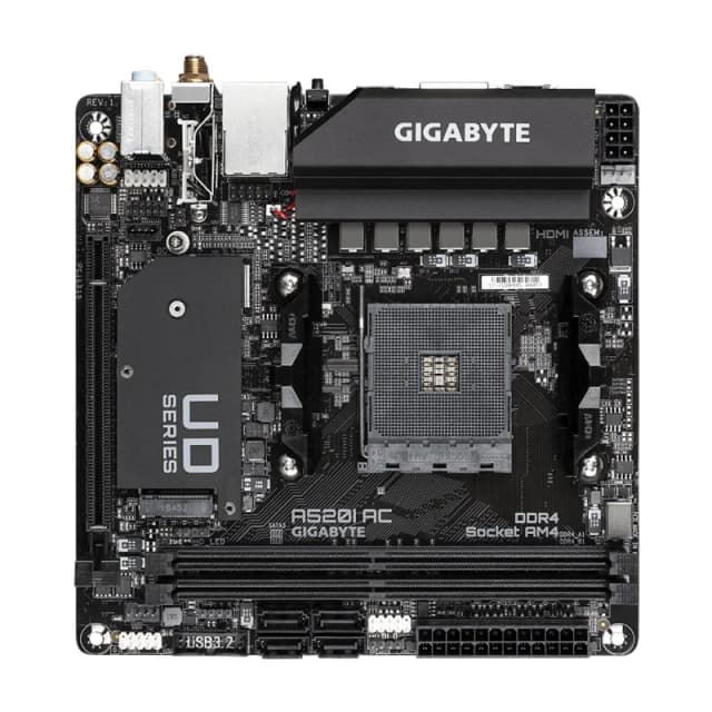 Detalle de Gigabyte A520I AC placa base