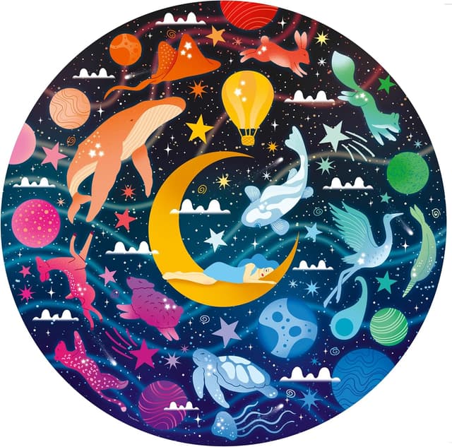 Detalle de Ravensburger Puzzle adulte rond 500 pièces « Rêves » (Circle of Colors) – 12000818