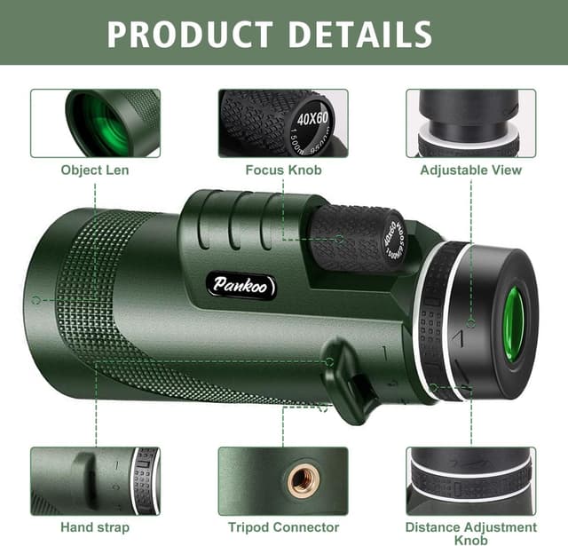 Thumbnail 4 de Pankoo 40x60 HD monocular for birdwatching