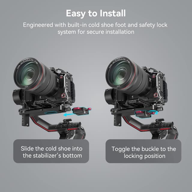 Detalle de SMALLRIG RS3 V‑Mount Akkuplatte für DJI RS 3