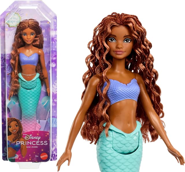 Detalle de Disney Princess Ariel Mermaid Doll by Mattel (Live Action) with Sparkling Soft Fin & Posable Design