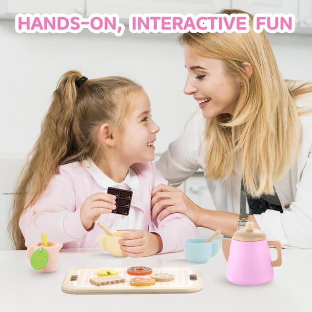 Thumbnail 6 de GAGAKU Montessori wooden tea set for 3-year-olds 🍵