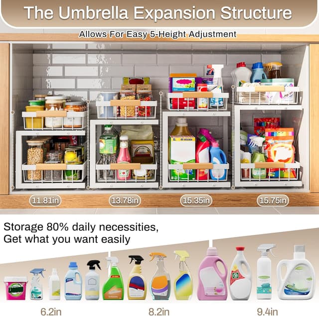 Thumbnail 4 de ADBIU Under Sink Organizer 15.75 in