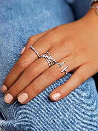 Detalle 2 de SINGULARU Anillo Comete Plata de Ley talla 16 💍