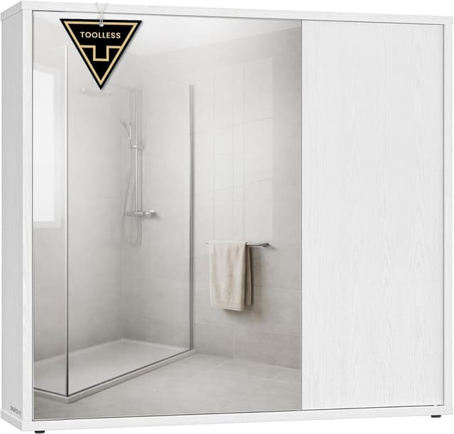 Imagen de SONGMICS HOME Mobiletto da Bagno con Specchio 15x60x55 cm en OfertitasTOP