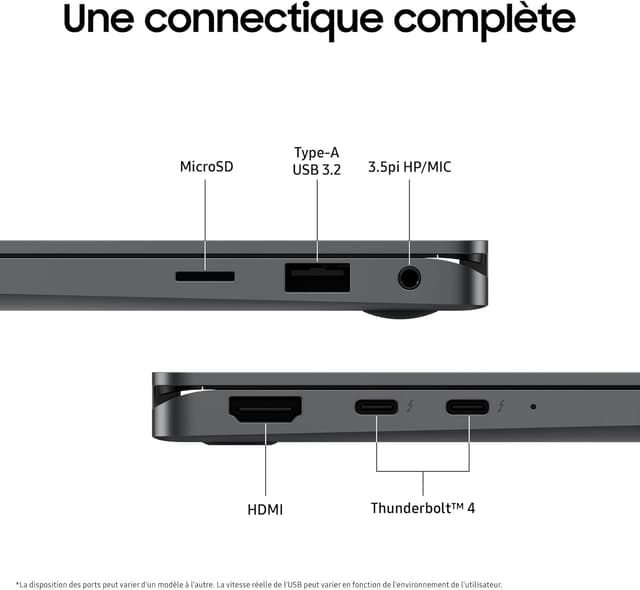 Thumbnail 6 de Samsung Galaxy Book5 360 15,6" Copilot+PC (2-en-1 convertible) – Core Ultra 7, 16 Go RAM, 1 To, clavier AZERTY FR