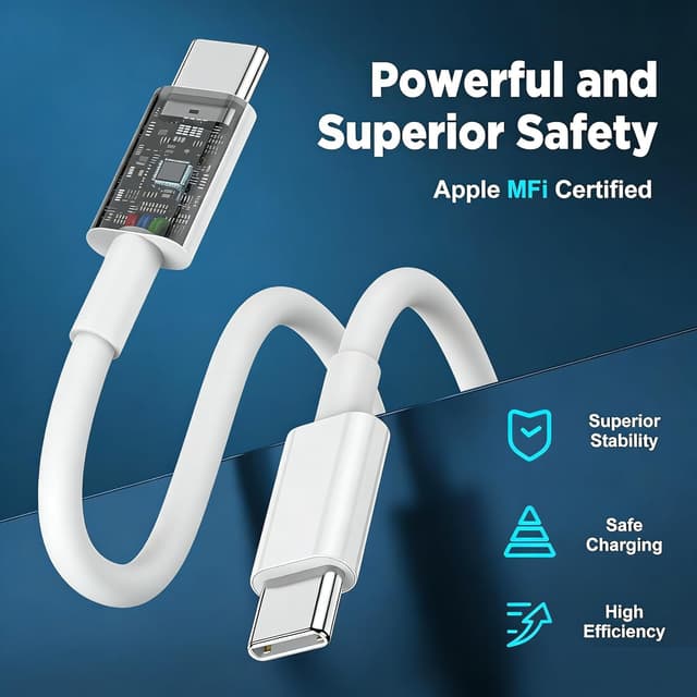 Detalle de iPhone Charger USB C Cable 3M 60W