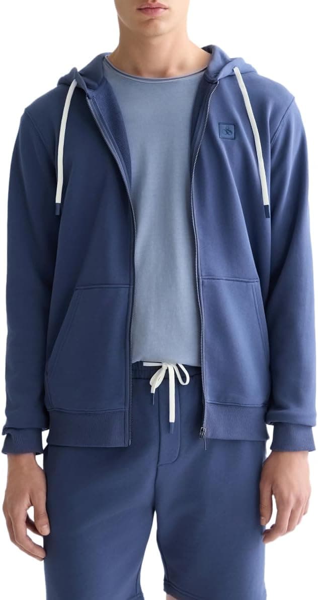 Detalle de Scotch & Soda Essential Badge Logo Hooded Sweatshirt: felpa con cappuccio da uomo